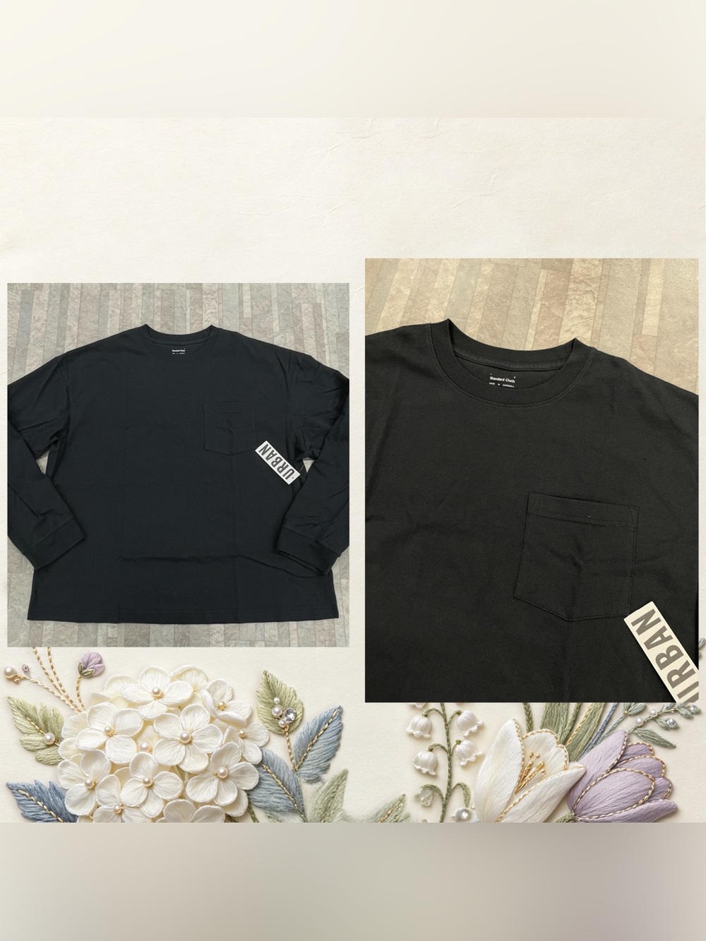 (UO-31) Urban Outfitters Standard Cloth Jump Shot Long Sleeve Tee